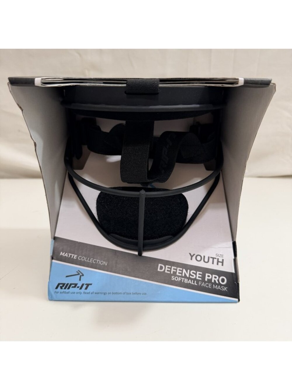RIP-IT Youth Defense Pro Softball Fielder’s Face Mask Black Matte Collection
